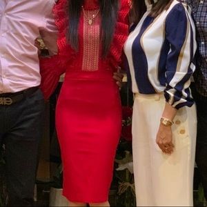 Red fashion nova dress